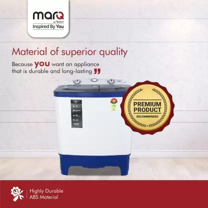 MarQ by Flipkart 7 kg 5 Star rating Semi Automatic Top Load Washing Machine Blue, White  (MQSA70H5M)(OPEN BOX) MarQ by Flipkart 7 kg 5 Star rating Semi Automatic Top Load Washing Machine Blue, White  (MQSA70H5M)(OPEN BOX)
